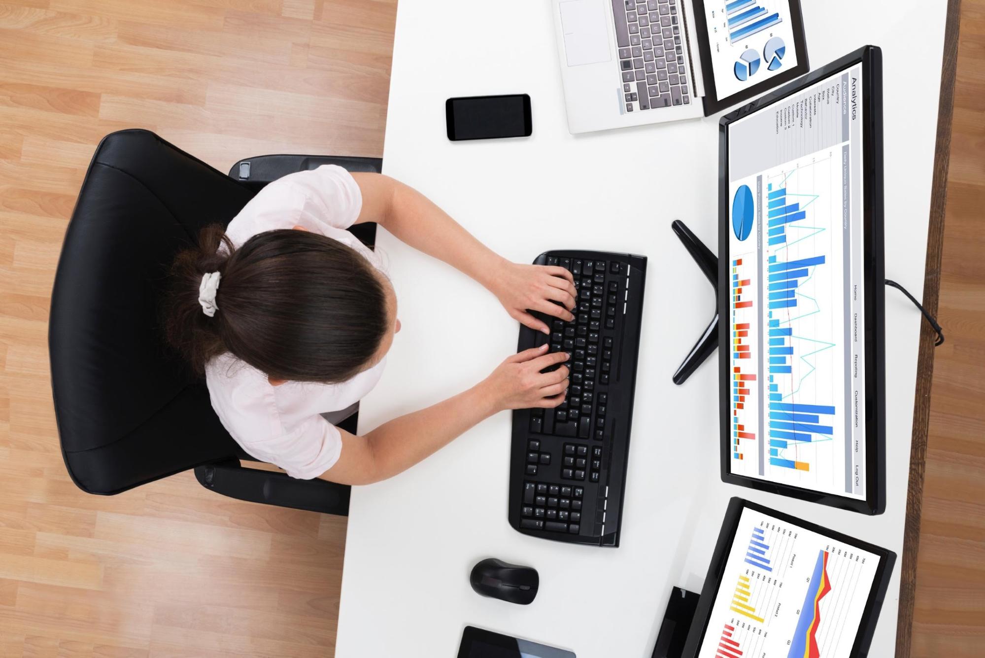 Woman working at desk